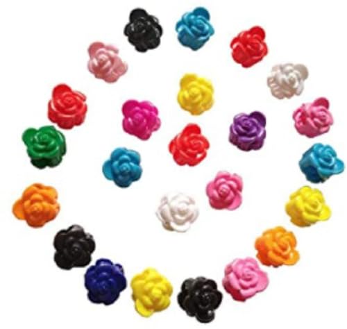 Rubela Small Rose Hair Claw Clip/Clutcher in plastic For Women Daily Wear Girls Accessories And Half Pony tail Clutches To Tie Up Hairs.