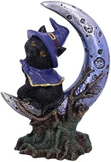 Nemesis Now Sooky Witches Familiar Black Cat and Crescent Moon Figurine, 11.5cm