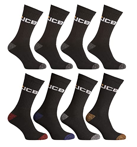 JCB Socks - Apparel Bumper Pack Socks Mens - Work Socks - Socks Multipack - Black Socks - UK 6-11, EUR 39-46, Schwarz, 6-11