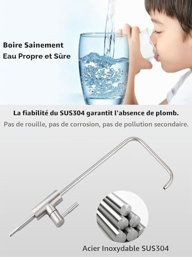 Robinet en acier inoxydable SUS304 premium pour purification d'eau pure