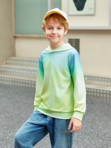 Haloumoning Boys Tie Dye Hoodies Kids Fashion Hooded Sweatshirts Fall Pullover Clothes 5-14 Years3