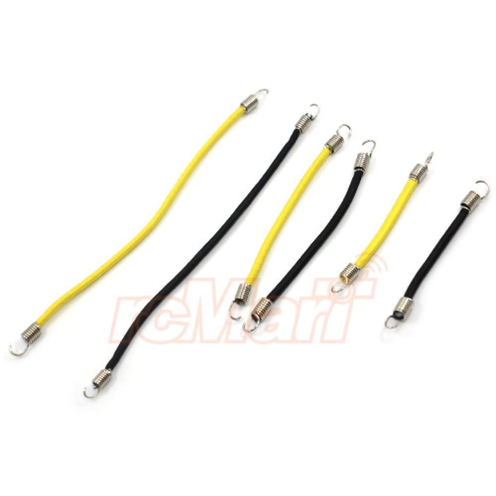 Yeah Racing 1/10 RC Rock Crawler Accessory Bungee Cords 5cm 7cm 12cm 6pcs #YA-0452