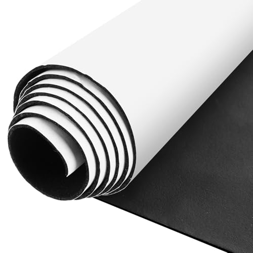 DOUJIAO Rollo de espuma de neopreno autoadhesivo, 300 mm x 1.5 mm x 1,5 m, para insonorización, alfombras acústicas y aislamiento antideslizante (negro, 300mmx1.5mmx1.5m)