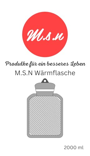 M.S.N Hot Water Bottle 2.0 L with Lid and Cuddly Soft Fur Cover, Kangaroo Pocket, Leak-Proof - Image 2
