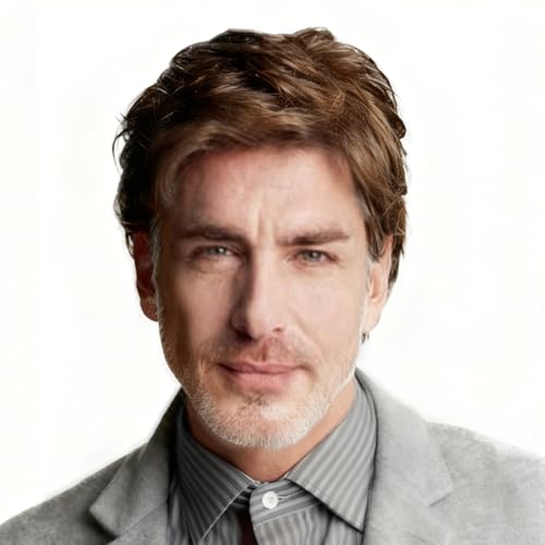 Image of Swiking Mens Brown Short Wigs Natural Looking Synthetic Hair Wig for Male Daily Costume Party Halloween Cosplay Use