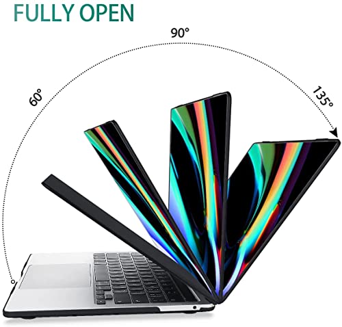 Image of Enthopia MacBook Pro 13 Inch Case (Release 2016 2017 2018 Version - A1989 & A1706 & A1708) (with or Without Touch Bar), Plastic Hard Case & Keyboard Cover and Dust Plug (Jet Black)