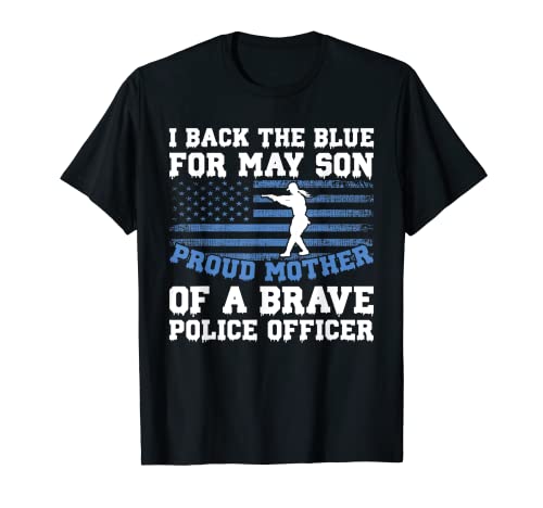 I Back The Blue For My Son American, Policías, Esposas Policía Camiseta
