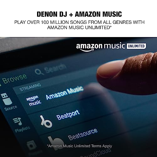 Denon DJ SC LIVE 2 - Standalone DJ Controller, 2-Channel Mixer, Amazon Music Unlimited Streaming, Wi-Fi, Speakers, Serato DJ & Virtual DJ Compatible,Black