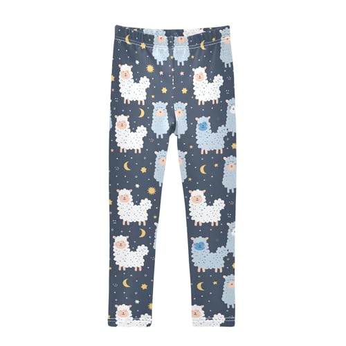 Cute Alpaca Moon 1 Girls Leggings Athletic Pants Tights Stretch Bottom