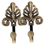 CAXUSD 2 Piezas Gancho tallado estilo europeo. gancho decorativo simple gancho de almacenamiento para colgar en la pared enganches pared ganchos de pared gancho de pared de metal