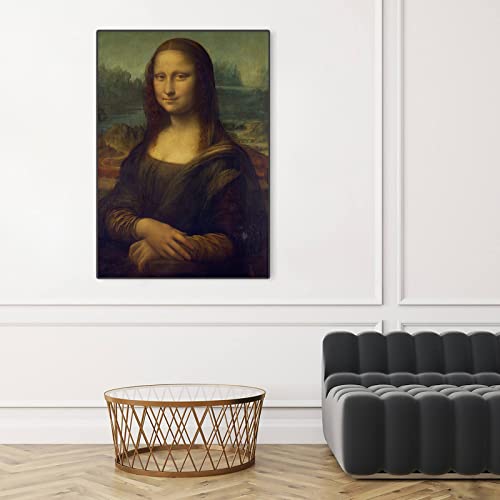 Mona Lisa Poster By Leonardo Da Vinci - Fine Art Print - Famous Painting Canvas Wall Art Home Decor For Bedroom Living Room Office Unframed (12X18In/30X45Cm) #TOP4