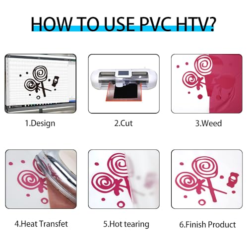 Image of guangyintong Rose Red Heat Transfer Vinyl HTV Rolls, 12 inch x 5ft Rose Red Iron on Vinyl for T Shirts, Glossy Surface HTV Vinyl for All Cutter Machine Easy to Cut & Weed for Heat Vinyl Design