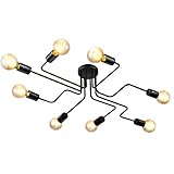 Einzigartiges Design: 8 flammige Retro Deckenleuchte eignet sich für alle Arten Einrichtungsstile, Z.B. Industrie oder Landhausstile, amerikanische oder europäische Stile, Steampunk oder zeitgenössische Stile, ideal für Wohnzimmer, Schlafzimmer, Flur, Arbeitszimmer, Esszimmer, sogar das Büro, Hotel, Café und Restaurant.