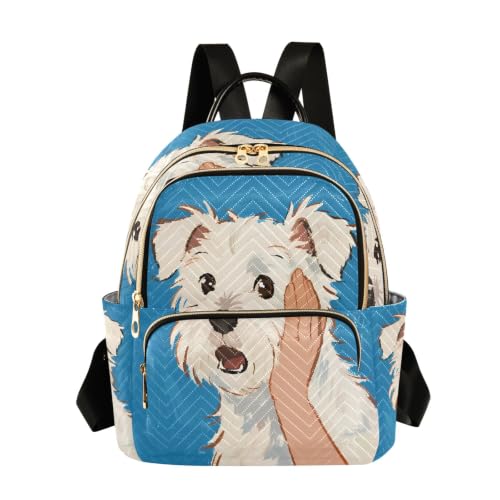 Sac à dos matelassé femme vintage floral gris argenté Artistic Dog