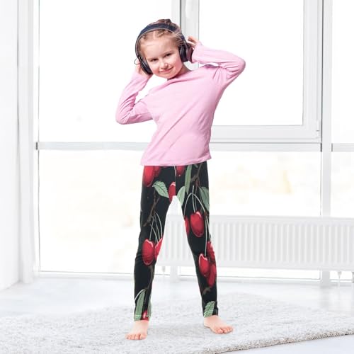 Bolaz Toddler Girls Leggings Printed Yoga Pants Leggings Cherry Two for Kids4