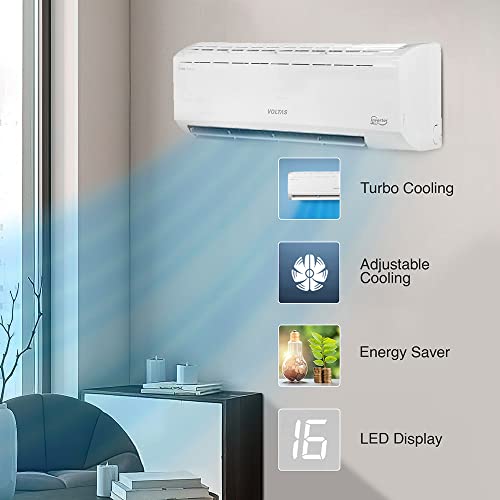Image of Voltas 1 Ton, 2 Star, Inverter Split AC(Copper, Adjustable Cooling, Anti-dust Filter, 2023 Model, 23V CAZX, White)
