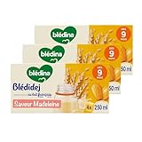 Blédina Blédidej - Céréales bébé Lactées Madeleine - Dès 9 Mois - 12 briques de 25...