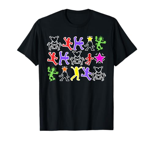 Keith Bright Wallpaper Lithograph Cartoon, Bold Grafitti Art T-Shirt