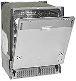 Exquisit Geschirrspüler EGSP6012-E-030E Silber | Spülmaschine 60 cm vollintegriert | Einbaugeschirrspüler | 12 Maßgedecke | Silber
