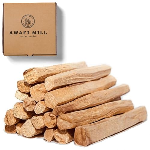 AWAFI MILL Palo Santo Sticks (Bursera graveolens) | Natural Aromatic Wood Incense for Meditation Yoga Pooja Home Fragrance Energy-Clearing & Calm Ambience - PACK OF 10 STICK