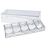 Qualité : étant donné que la boîte à jetons de poker en acrylique avec couvercle est fabriquée en matériau acrylique PP de haute qualité, elle est fiable à utiliser, pas facile à casser, solide et stable, et durable.