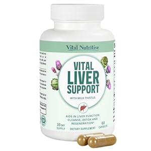Vital Liver Support – Premium Liver Cleanse Detox & Repair Formula with Milk Thistle Supports Liver Health and Detox Cleanse