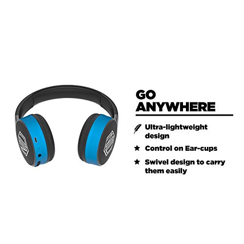 Image of Nu Republic Dubstep Wireless Headphones with Mic (Blue and Black)