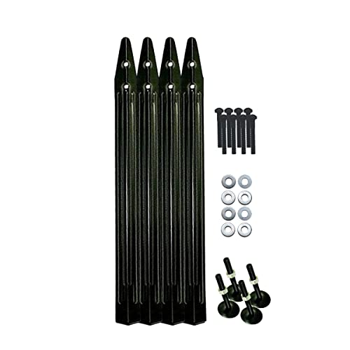 Game Room Guys Black Pinball Legs with Leg Levelers, Bolts & Washers (Set of 4)