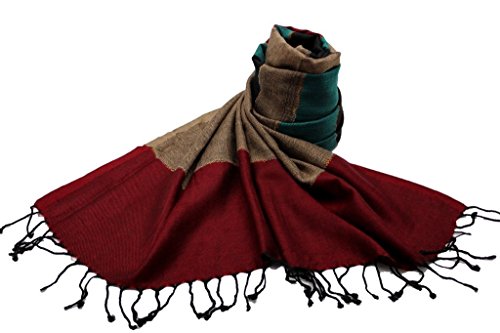 Étole viscose rayée SHANKARA tissage diamant N1 : écharpe légère et fluide pour femme et homme