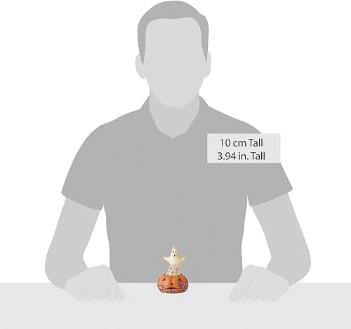 Miniatura 4 de Enesco Jim Shore Heartwood Creek Ghost in Pumpkin - Figura en miniatura, 3.94 pulgadas, multicolor