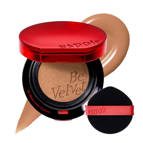 Image of ESPOIR Be Velvet Cushion Foundation #34 Amber | Quick and Easy Coverage with Long-lasting Color by Zero Oxidation, Velvety Smooth Finish & Lightweight Formula, Vegan, Korean Makeup, 0.46 oz