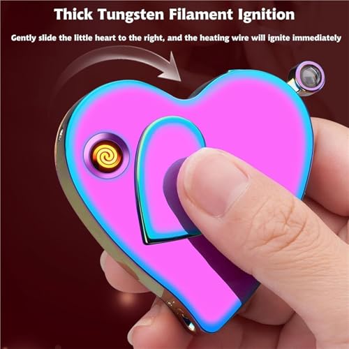 Encendedor Jet Flame con forma de corazón azul miniatura 2