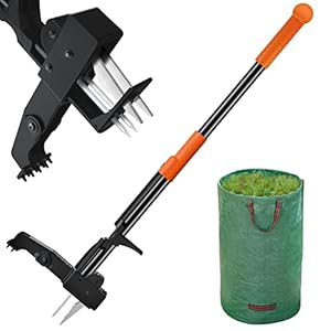 Skkaeo Unkrautstecher-5968 Jäter mit Gartentasche