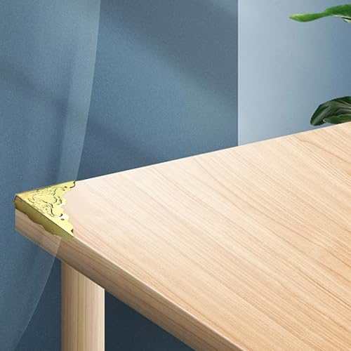 Image of 24Pcs Decorative Metal Box Corner Guard Protectors, 1.6 inch x 1.6 inch Gold Edge Covers for Furniture, Jewelry Boxes, Cabinets