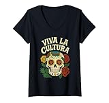 Photo Gallery donna viva la cultura lunga vita cultura mexican heritage apparel maglietta con collo a v Photo Gallery donna viva la cultura lunga vita cultura mexican heritage apparel maglietta con collo a v