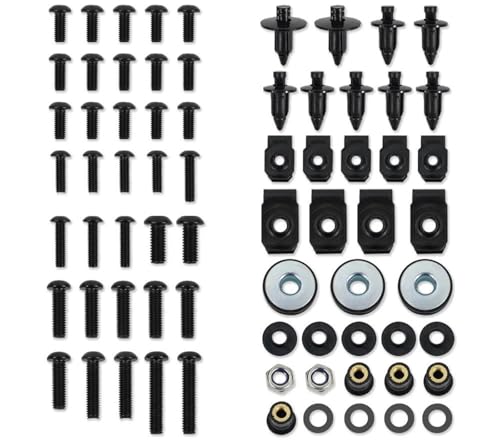 Kit visserie carénage YZF R6 2017-2019 pièces fixation noires moto