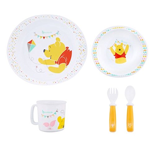Badabulle Disney Baby Winnie Coffret Repas Bébé 5 Pièces