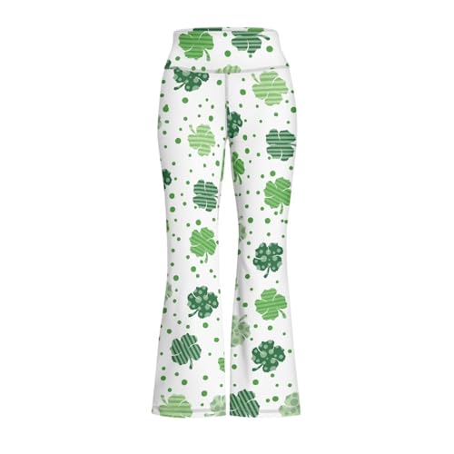 Bell Bottoms Girls Elegant Girls Wide St. Patrick's Day Leggings School High Waisted Girls Flare Leggings4