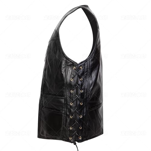 XINMALL Genuine Leather Club Vest