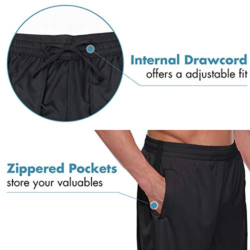 image for BALEAF Men's 11'' Athletic Basketball Shorts Long with Zipper Pockets 