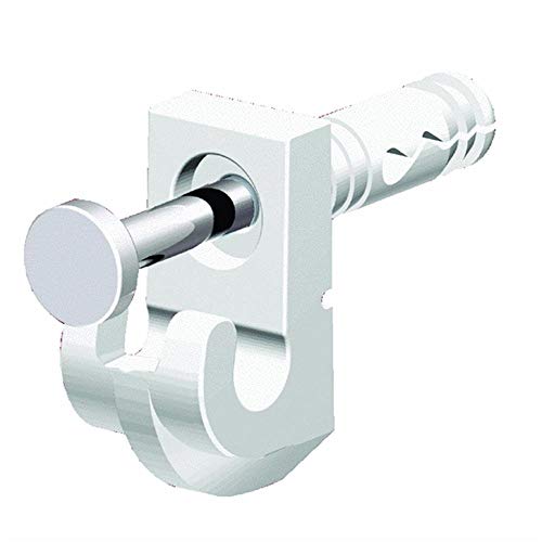 ClosetMaid 1770 Rückwand-Clips für Trockenbau, 48 Stück, Kunstharz, Weiß, 48-Pack