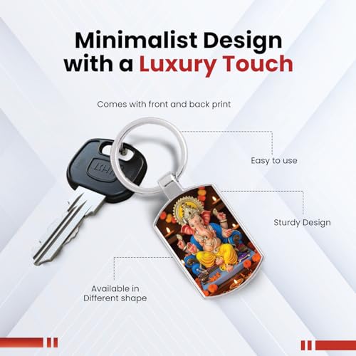 Image of Premium Printed Metal Keychain for Men & Women | High-Definition Artwork Print | Durable Key Ring for Car, Bike, Home & Office Keys | Stylish Decorative Key Holder Gift