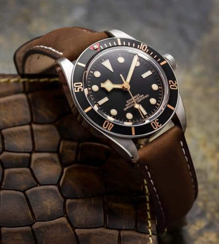 image for Ritche Quick Release Leather Watch Bands Genuine Watch Straps for Men 