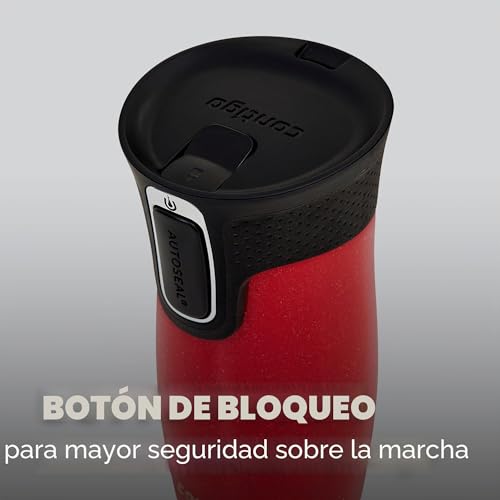 Miniatura 10 de Contigo West Loop Mini Autoseal Taza Térmica De Acero Inoxidable Frasco De Vacío Vaso A Prueba De Fugas Taza De Café Para Llevar Con Tapa Fácil De Limpiar Sin Bpa Goji Berry 300 Ml