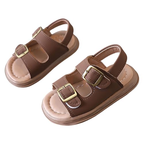 IWIHMIV Slip On Sandals for Girls Summer Lightweight Soft Bottom Comfortable Beach Shoes Boys Outdoor Leather Sandals2