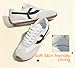 LUCKY STEP Women's Fashion Sneakers - Casual Retro Running Shoes - Non Slip Lightweight Trendy Comfortable Walking Footwear(7 M US White/Grey/Black)