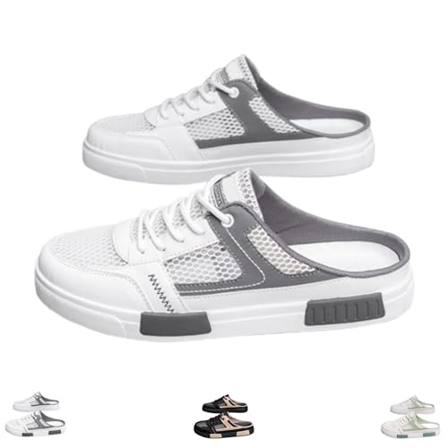 Men's Breathable Mesh Backless Sandals - Orthopedic Cushioned Slippers for Summer, Walking & Casual Wea