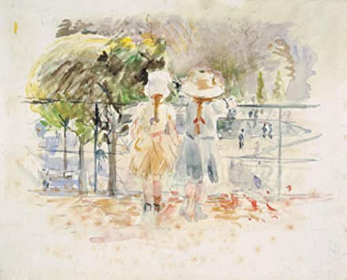 Tableau Berthe Morisot Deux petites filles à une balustrade impression d'art 60x90cm