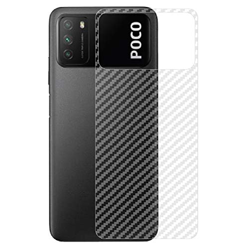 Image of Compatible with Redmi Poco M3 Back Screen Protective Film Carbon Fiber Skin Transparent Screen Guard Sticker