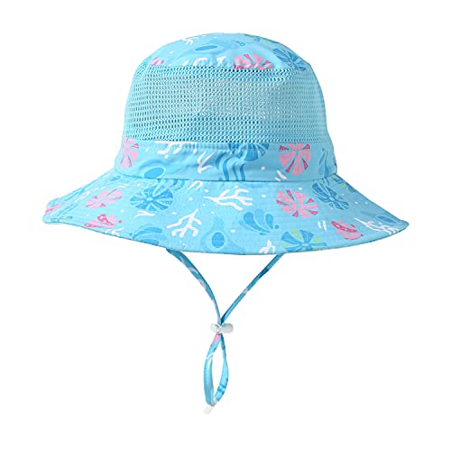 Image of Home Prefer UPF50+ Wide Brim Sun Hat Boys Girls Sun Protection Hat Zoo Beach Swim Safari Bucket Hat for Baby Toddler Kid
